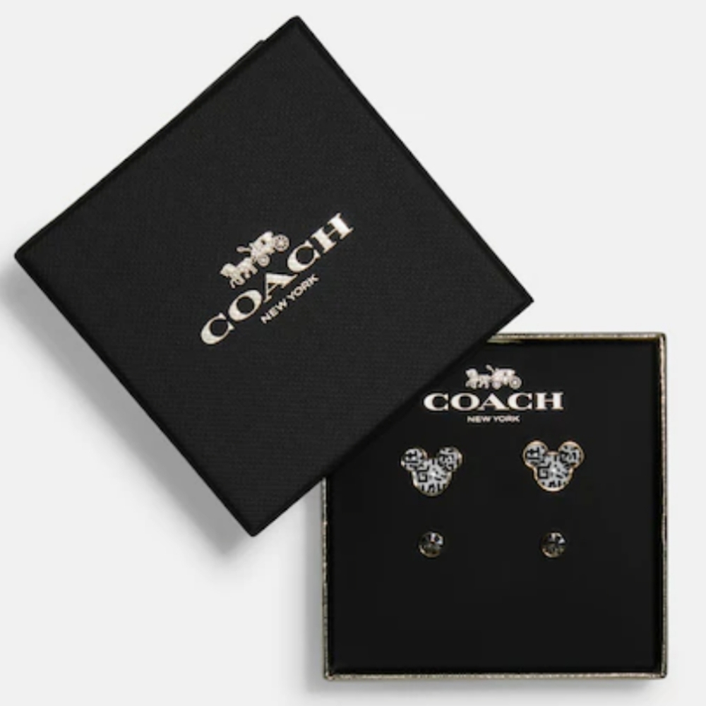 COACH MICKEY MOUSE EARRING SET - Picture 2 of 9
